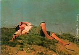 Ein Forsterheim Paintings - Ein Hirtenknabe by Franz von Lenbach